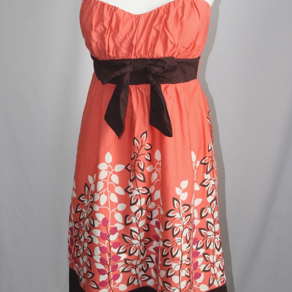 Speechless womens XS strapless empire dress orange